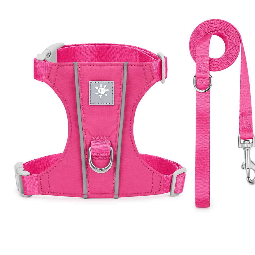 Cat Harness And Leash Set With Reflective Strips, Escape Proof Adjustable Vest, Premium Taffeta Fabric Soft Lightweight, Tear Resistant, For Kitten
