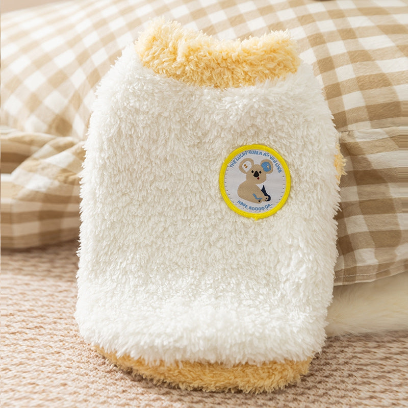 Autumn And Winter Warm Pet Two-legged Fleece Coat, Small And Medium-sized Dog Teddy And Bichon Frise Thin German Cat And Dog Clothes