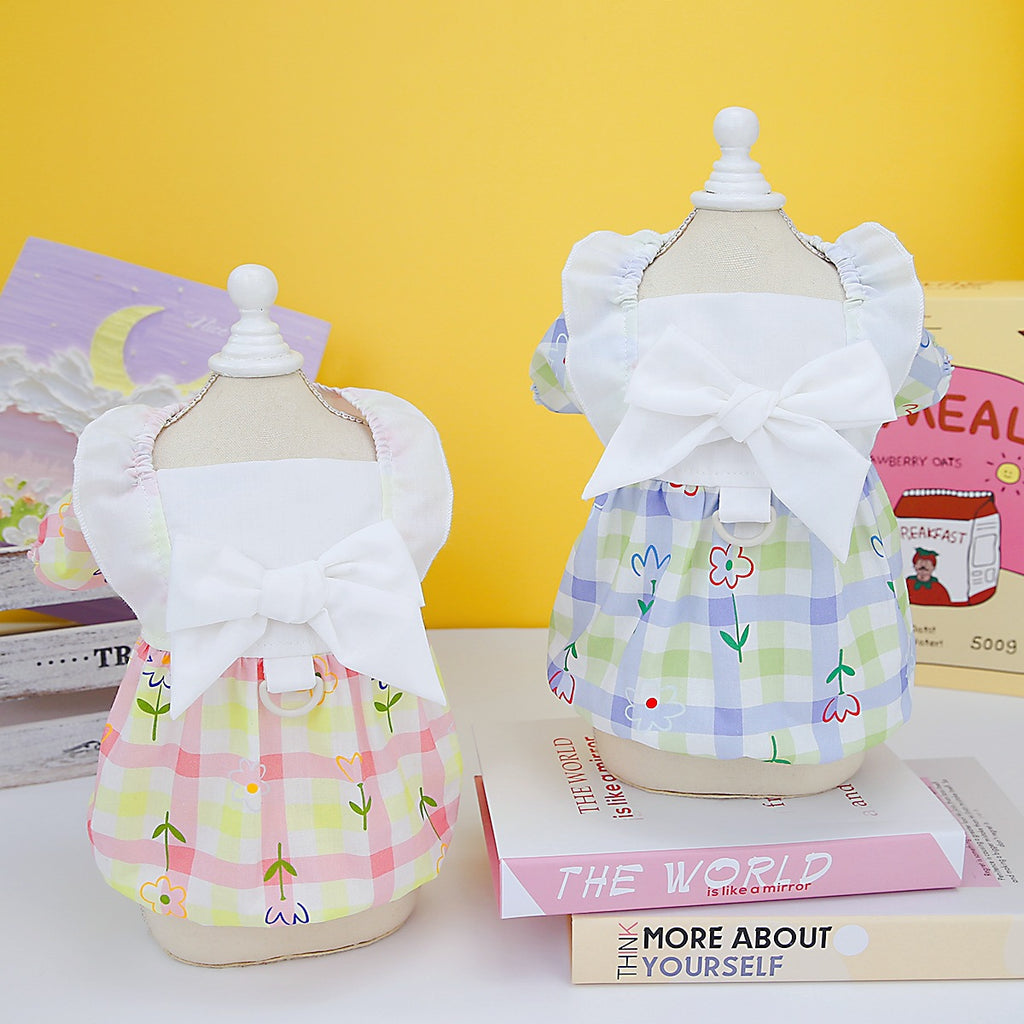 Spring And Summer Pastoral Small Dog Pet Clothes