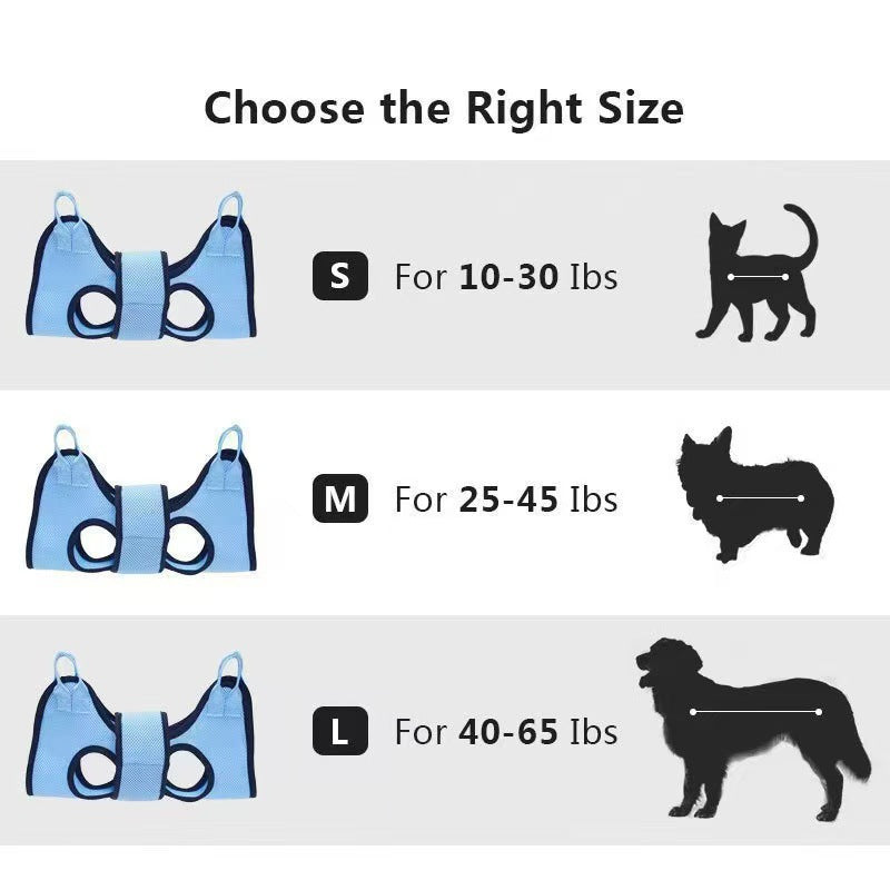 Pet Grooming Hammock For Cats And Dogs With A Hanging Nail-clipping Holder