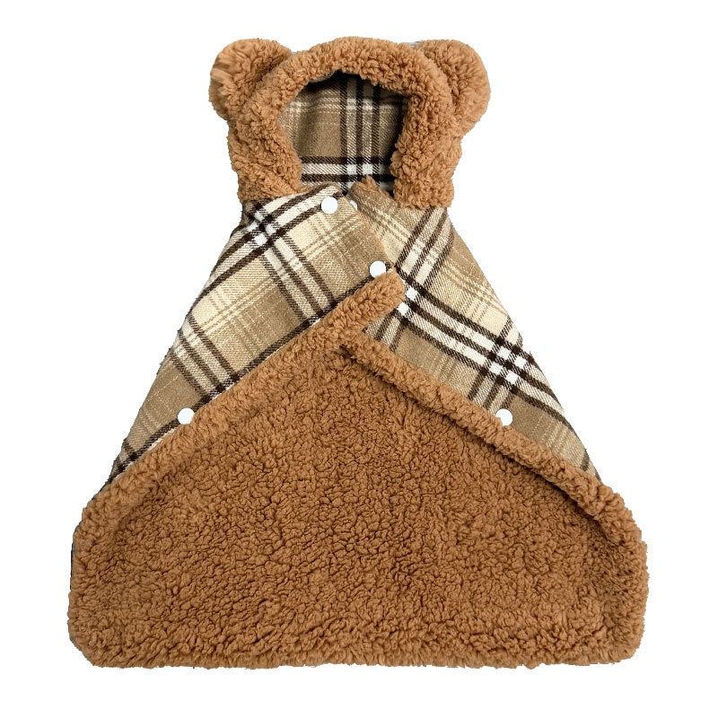 Plush Cape Retro Maillard-stylewear It As A Wrap Or Drape It Over You