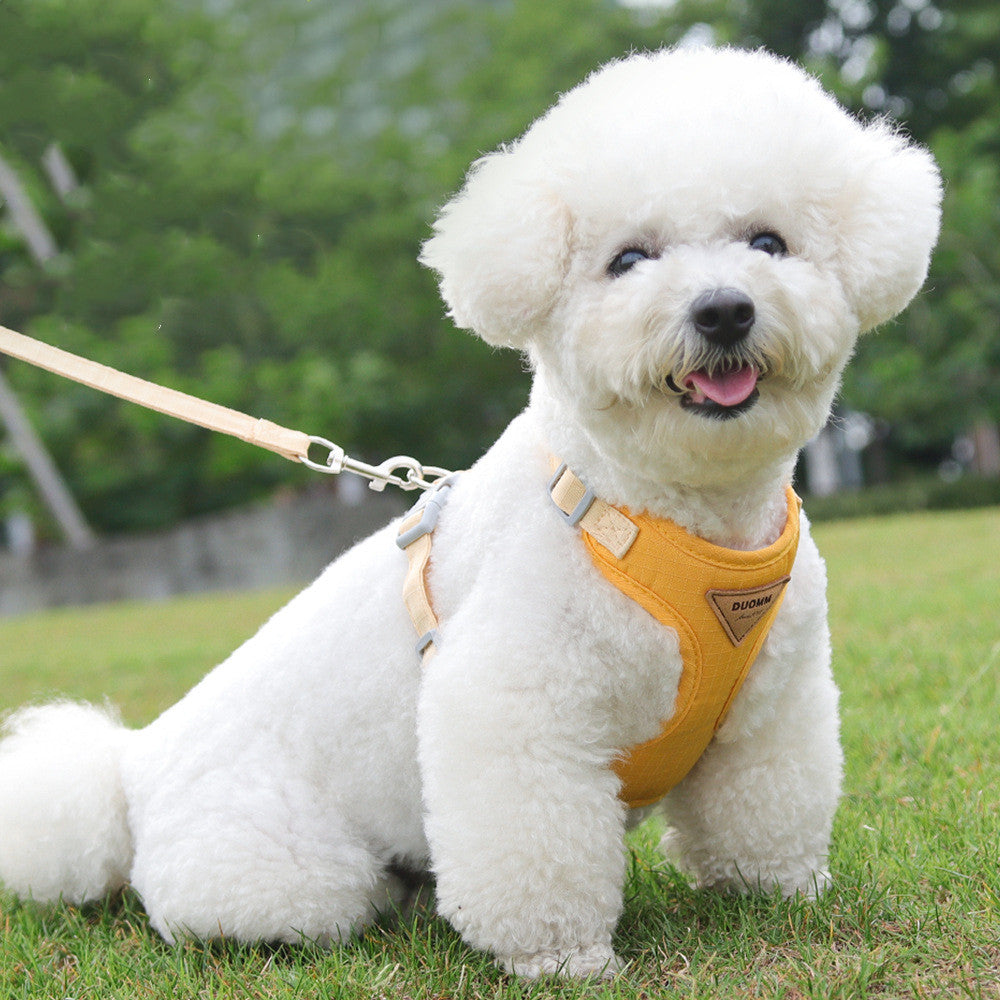 Dog Breast Strap Anti Breaking Loose Pet Harness Small Dog Dog Leash Pet Hand Holding Rope Wholesale