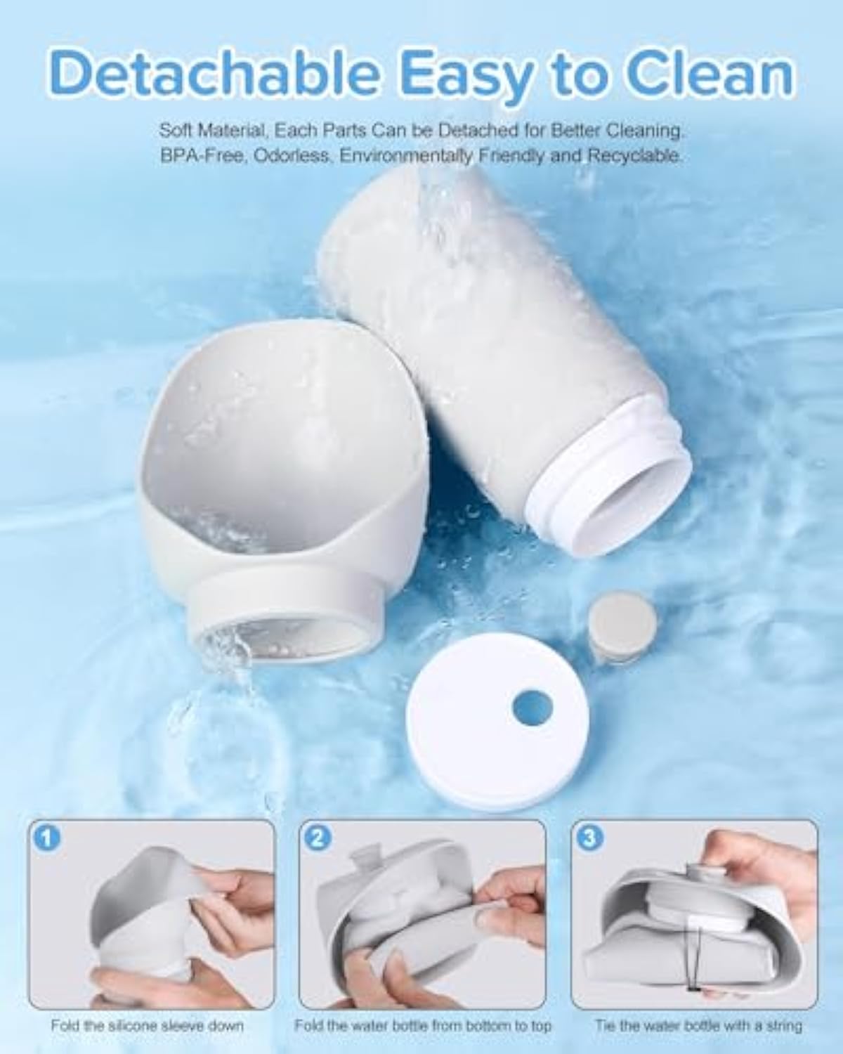 Dog Water Bottle Leak Proof Portable Travel Pet Water Bottle Foldable Lightweight Dog Water Dispenser Drinking Bowl For Dogs Puppy Pets On The Go For
