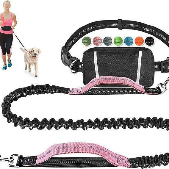 New Product Pet Dog Running Leash Set Reflective Night Running Waist Bag