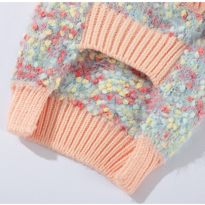Autumn And Winter Pet Sweaters, Three-dimensional Bear Floral Yarn, Small And Medium-sized Dog Bichon Frise Yorkshire Terrier Pullover, Cat And Dog