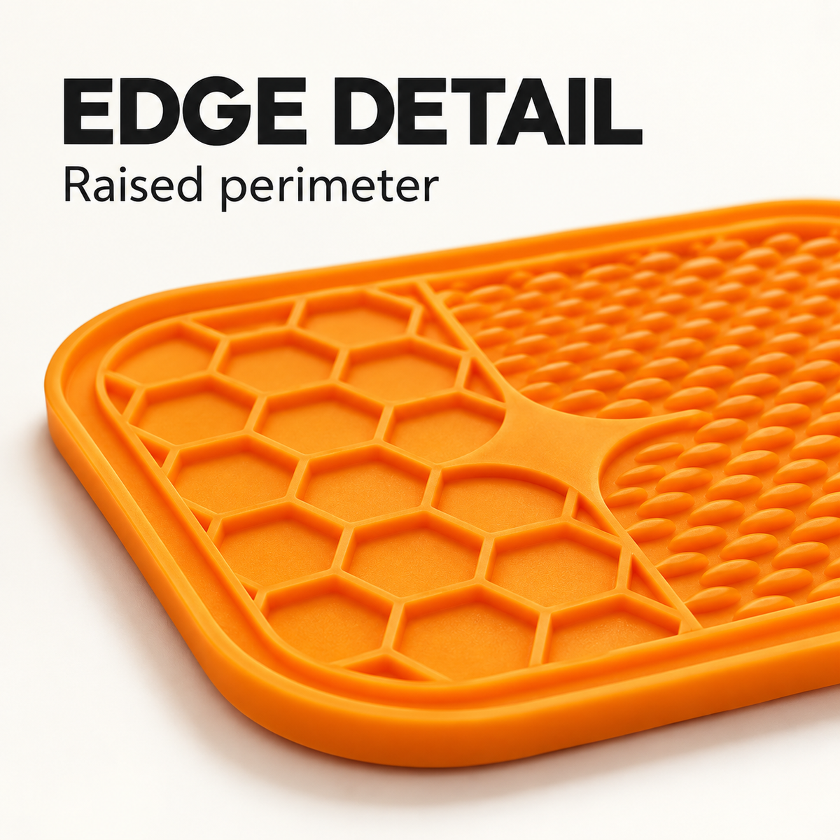 Dual Texture Pet Lick Mat For Dogs And Cats, Square Feeding Pad With Suction Cups, 15 X 15 Cm