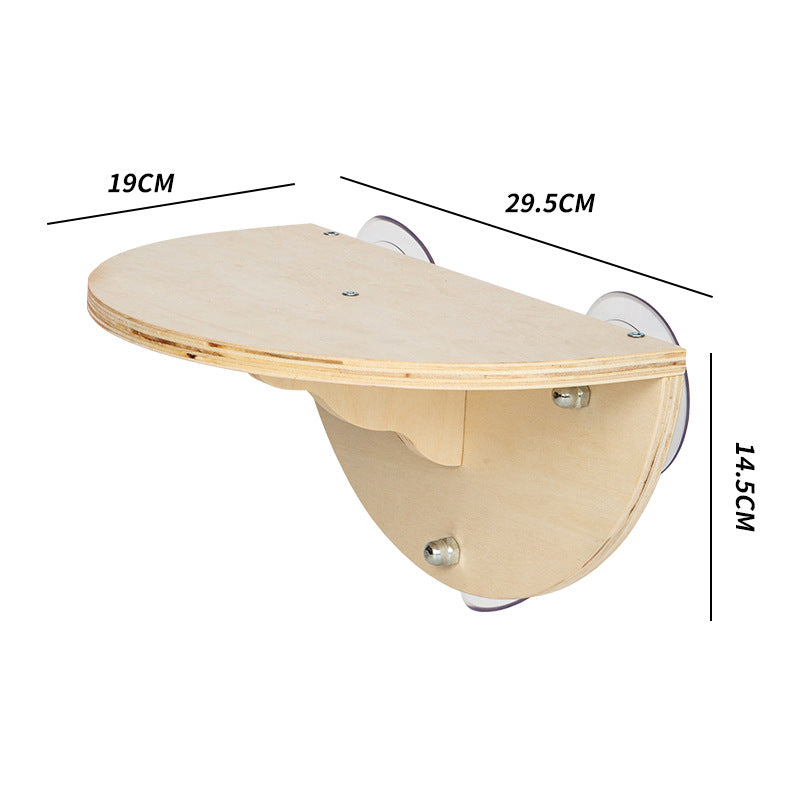 Hanging Swing, Sunbathing Wooden Suction Cup Cat Bed
