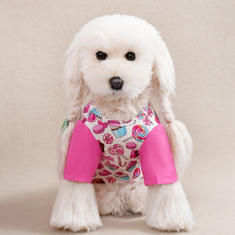 Dog Clothes Full Printed Spring And Autumn Clothing Small Dog Pet Clothing