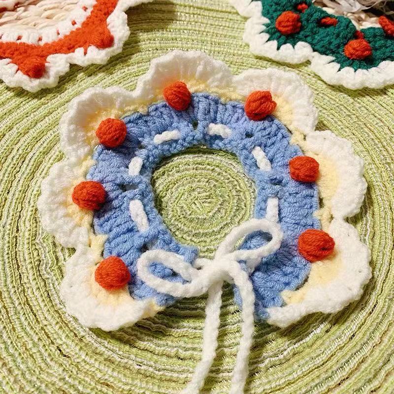 Knitted Collar Cat And Dog Scarf Posing Accessories