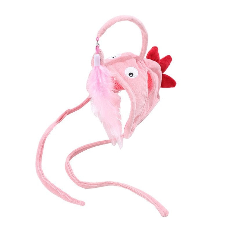 Cat Toy Self-Hi Relieving Stuffy Kitten Funny Supplies Hat