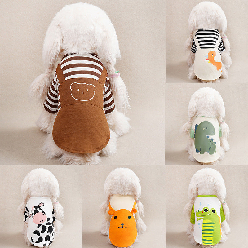 Pet Clothes Overall Suit Cartoon Dog Clothing