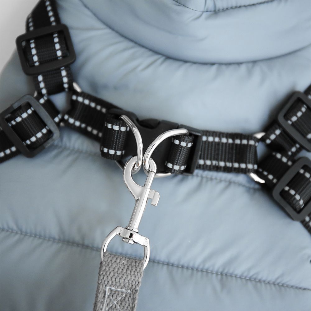 Insulated Fleece-lined Dog Vest With Chest And Back Zipper To Prevent Pinchingessential Winter Clothing For Your Pup
