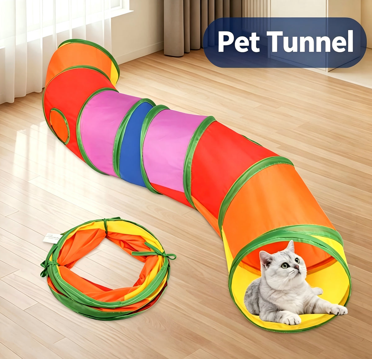 Manufacturer's Ready-Made Pet Cat And Dog Channel Foldable Toy Tunnel Indoor And Outdoor Drilling Barrel
