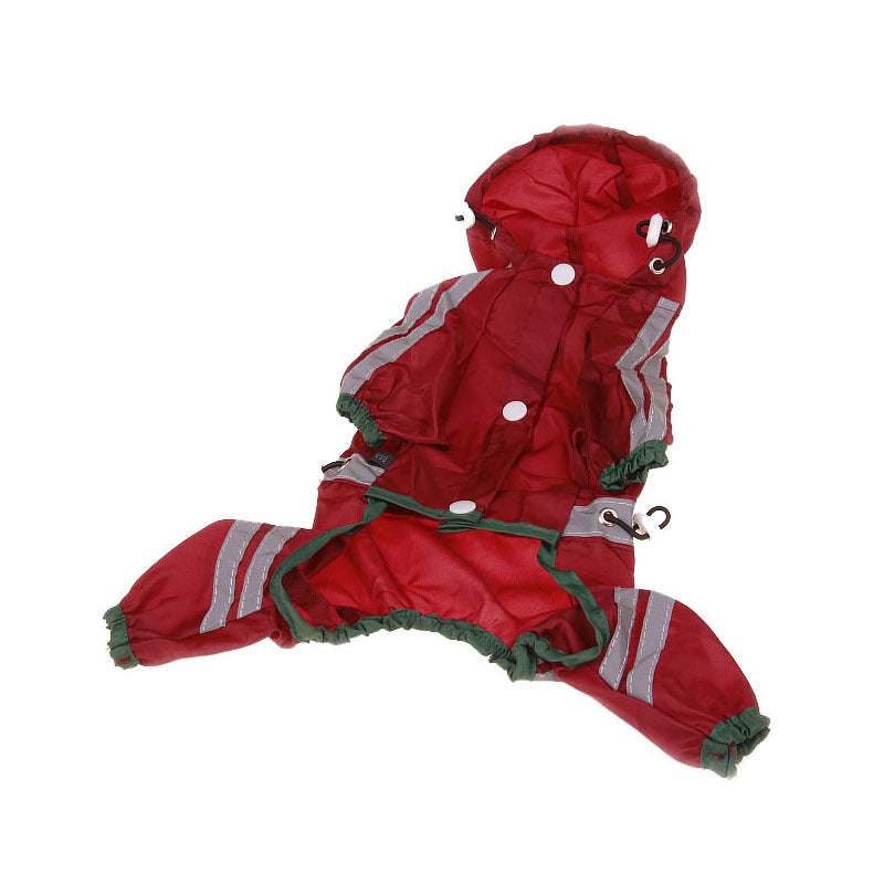Pet Raincoat, Dog One-layer Raincoat, Reflective Bar Warning