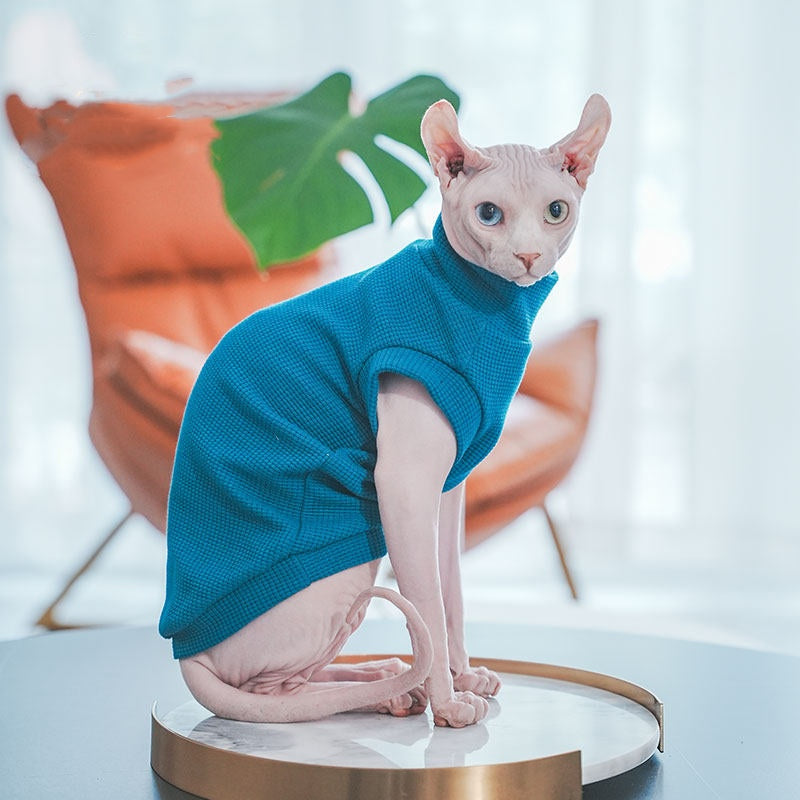 Spring Autumn And Winter Soft Solid-Colored Cat Clothes