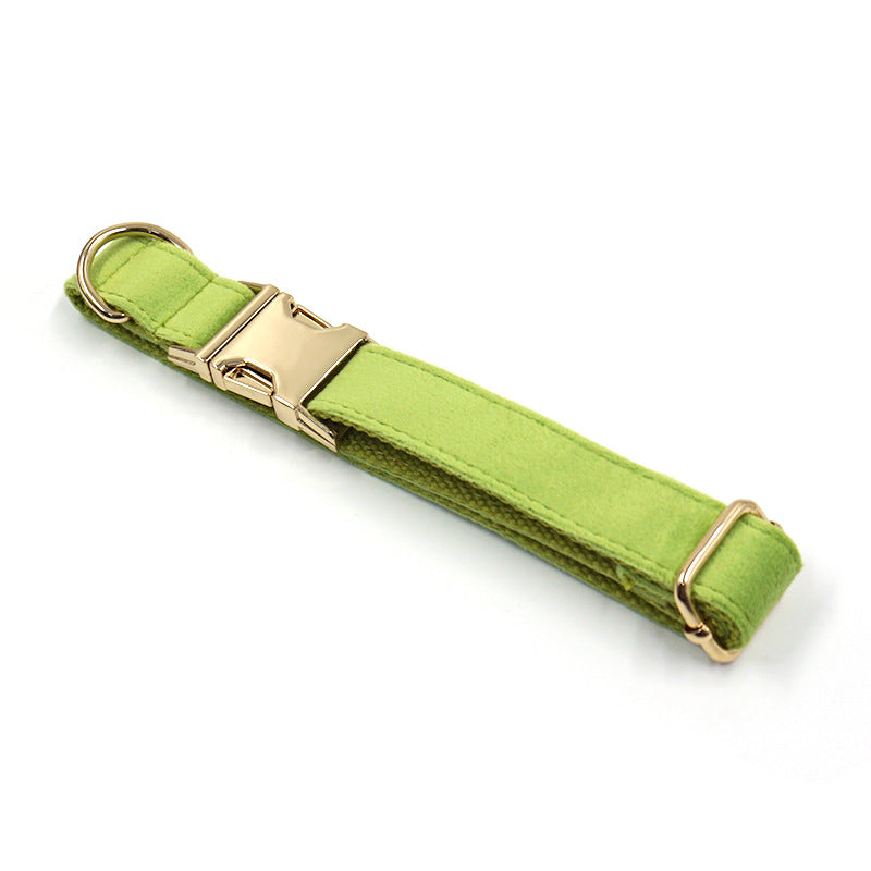 INS Wind Matcha Green Velvet Dog Collar