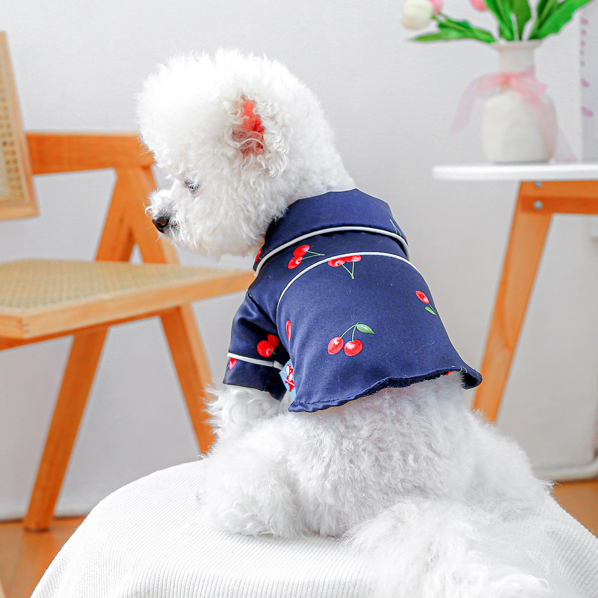Wholesale Pet Dogcat Clothes Small Dog Puppy Clothing Cherry Pajamas
