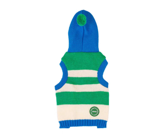 Striped Hooded Knitted Warm Pet Clothes