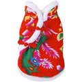 Puppy Clothes Winter New Year Northeast Big Flower Jacket Corgi Teddy Bear Pomeranian Pet Cat Padded Jacke