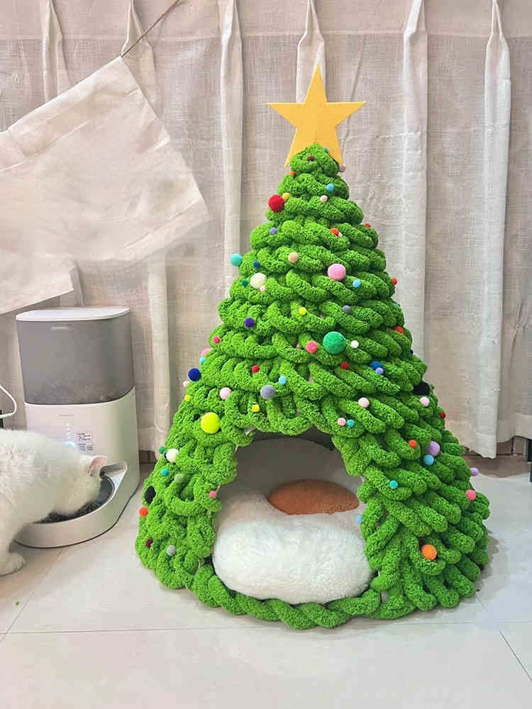 Christmas Tree Material Package Coarse Wool Woven Pet Nest