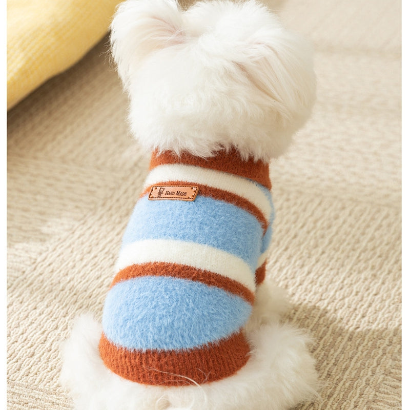 Little Dog Clothes For Autumn And Winter, Small Dog For Winter Warmth, Teddy Bichon Frise POLO Collar Pet Winter Two-legged Sweater