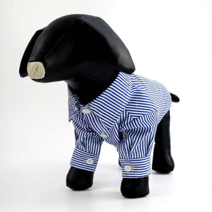 Pet Clothes Puff Sleeve Stripes