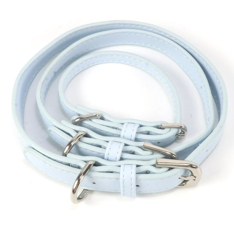 Leather Pet Collar For Small To Medium-sized Dogs With A Pull Rope