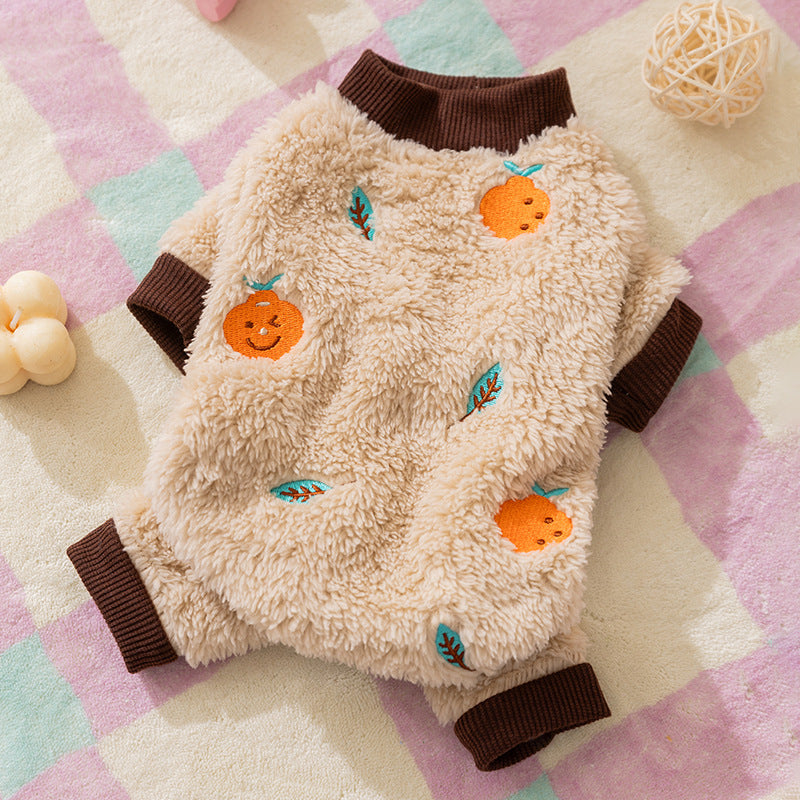Wholesale Of Dog Clothes, Autumn And Winter Warm Four-legged Clothes, Small And Medium-sized Dog Teddy Bichon Frise Fleece Clothes, And Cat Pet