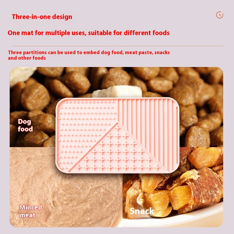 Silicone Pet Licking Mat Suction Cup Anti-choke Slow Food Placemat