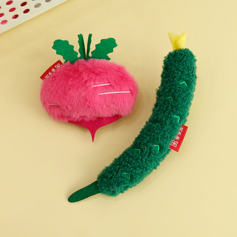 Radish Cucumber Cat Ringing Paper Toy Simulation Vegetable Bite-resistant