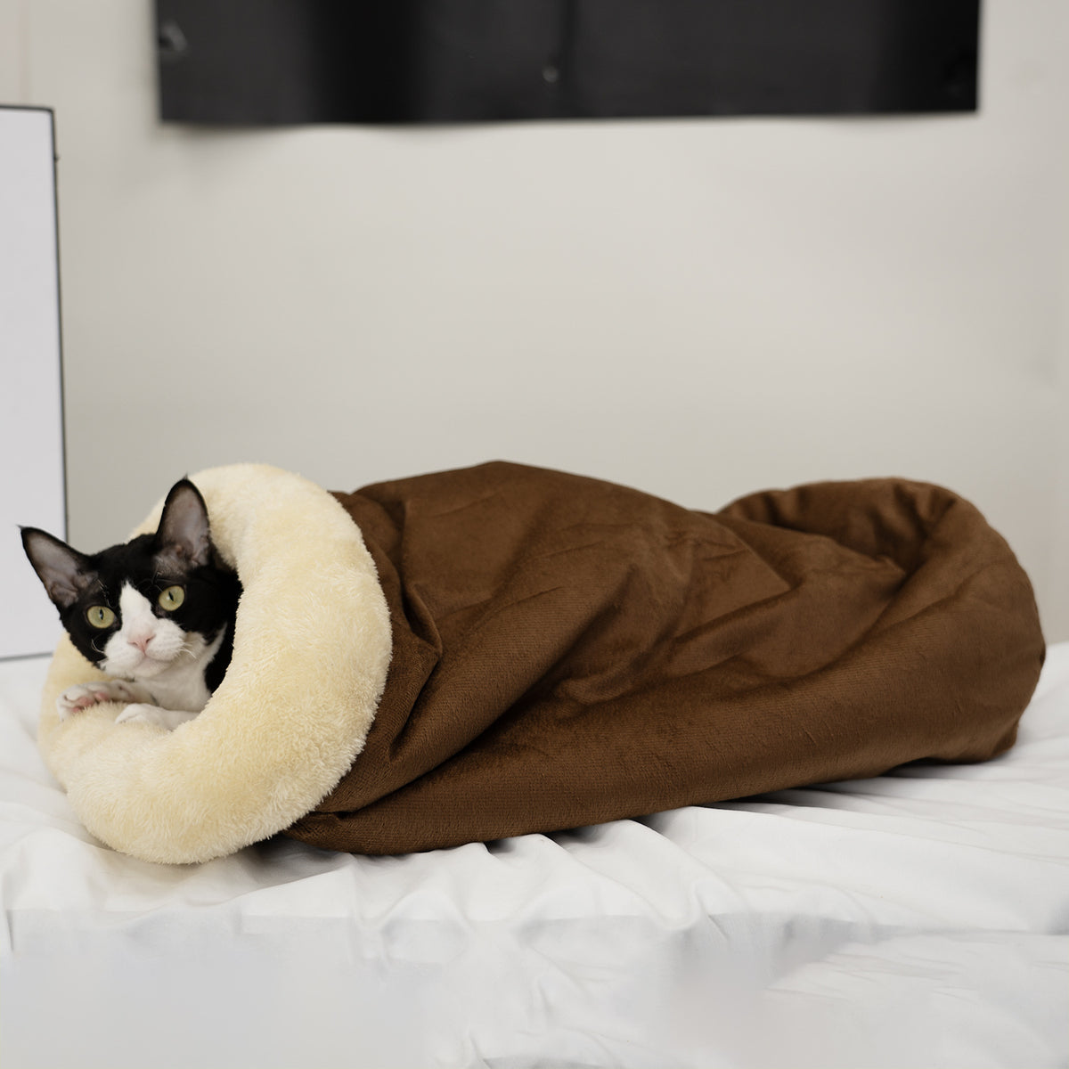 Cat Sleeping Bag Bed Warm Soft For Sphynx Cats Devon Rex Kittens