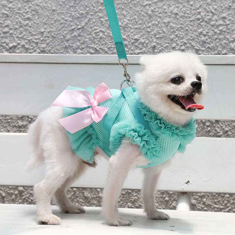 Dog Pet Breathable Mesh Skirt Chest Strap Clothes