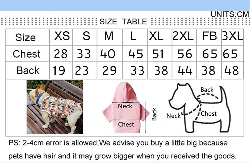 Dog Summer Printed Vest Clothes