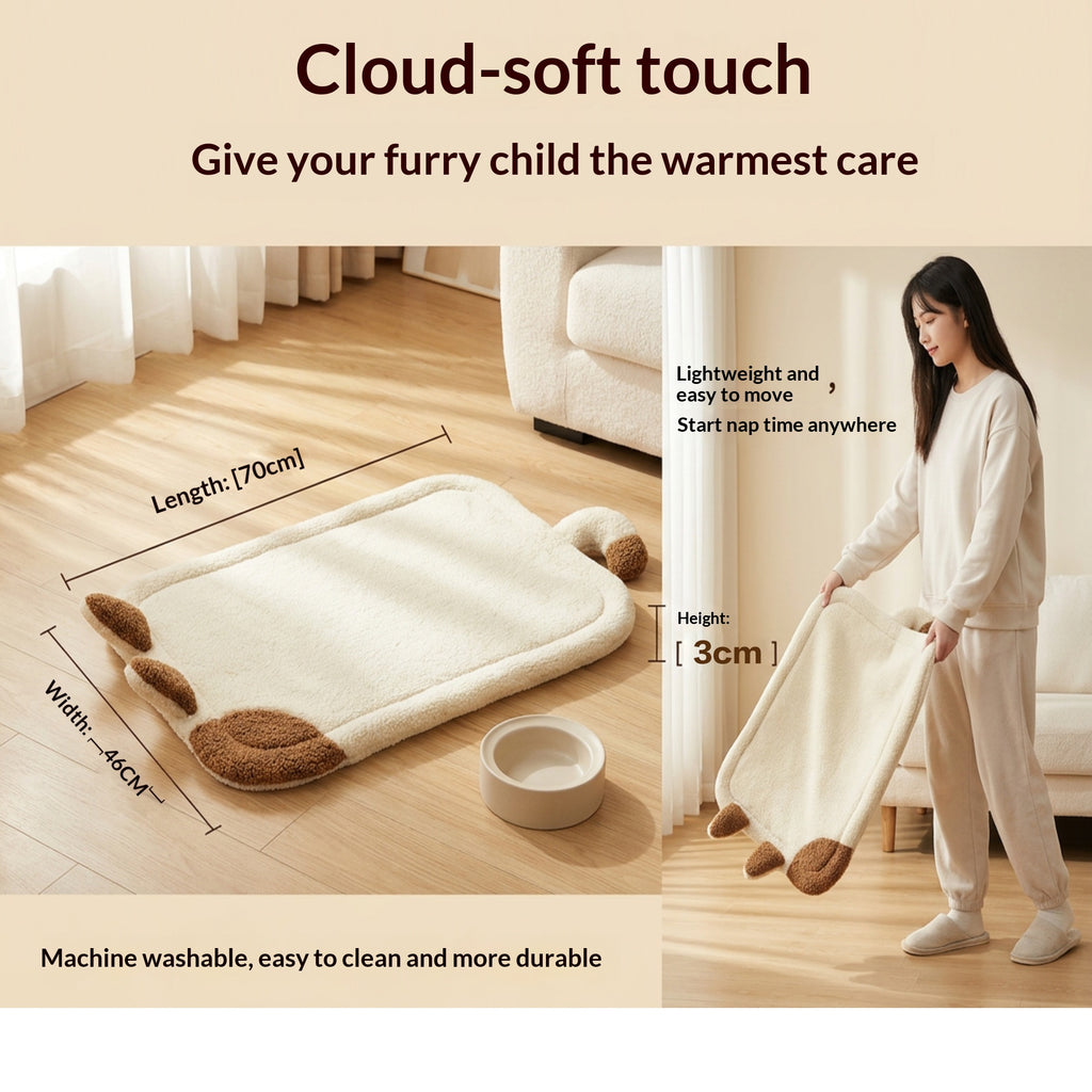 New Dog Cushion Pet Cushion Soft Skin-Friendly Machine Washable Lambskin Pet Cushion Pet Pet Pet Supplies