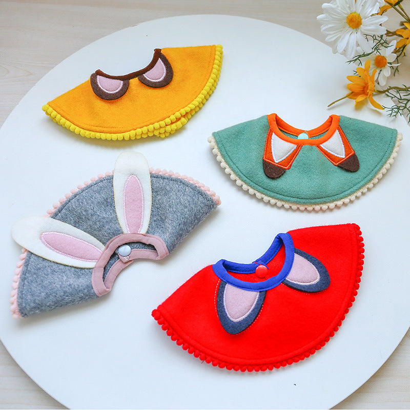 Dog Cat Cartoon Animal Bib Pet Scarf