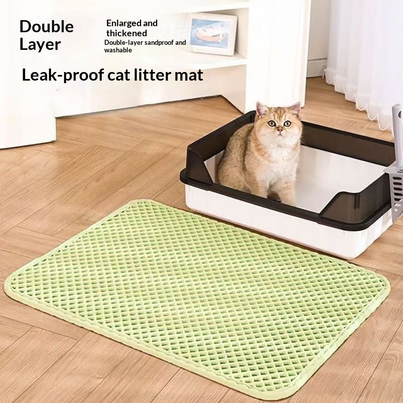 Cat Litter Mats With Splash Guards Sand-control Mats And Spill-proof Litter-tray Liners