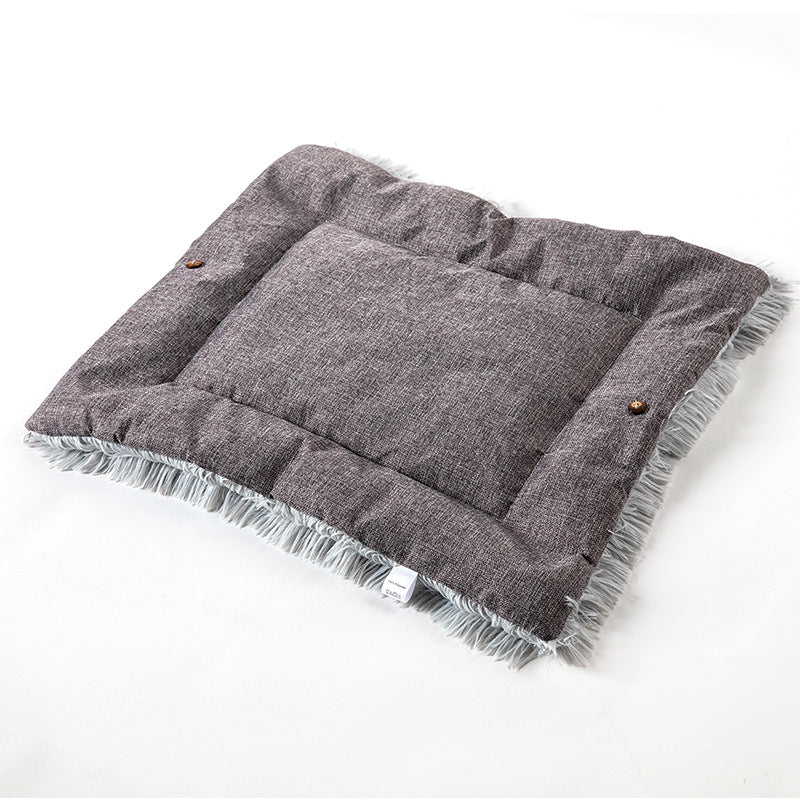 Long furry button cat nest small autumn and winter dual-use warm
