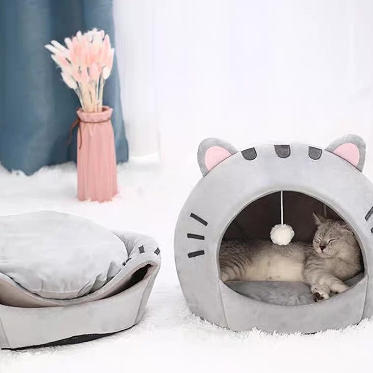 Polyester Cat Nest Winter Warm Closed Shelter