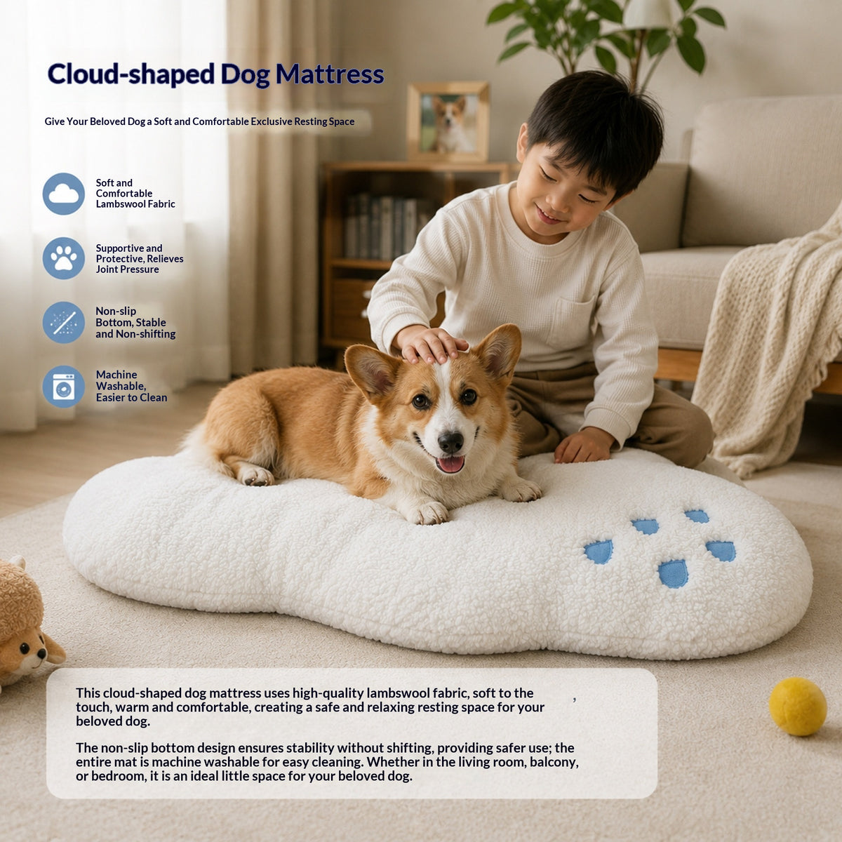New Pet Mattress Cat And Dog Universal Soft And Comfortable Pet Sleeping Mat Golden Hair Teddy Bichon Corgi Pet Supplies