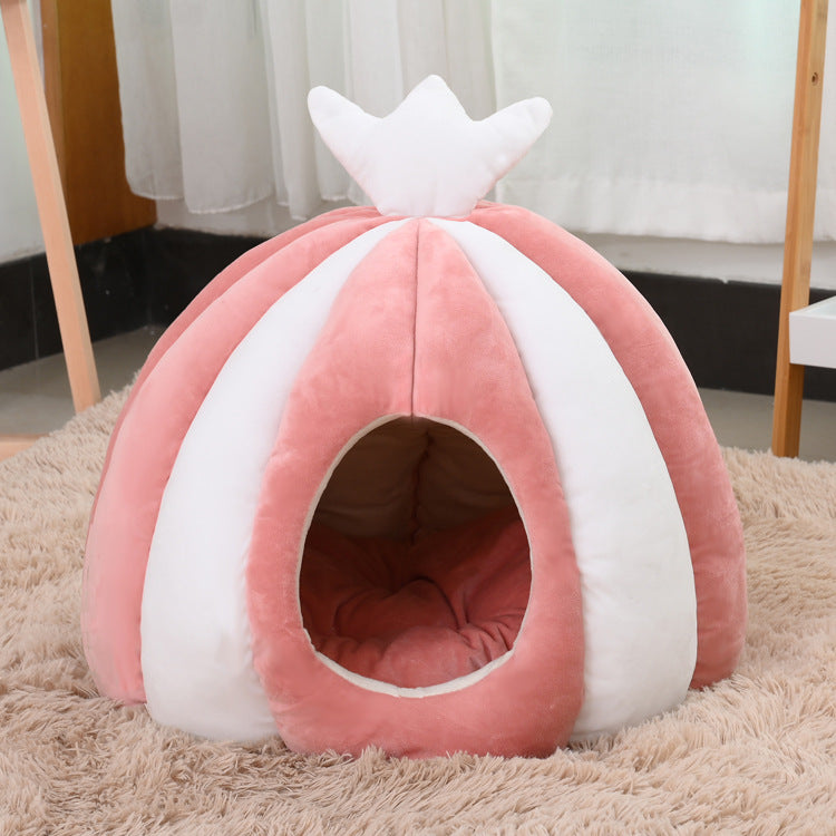 Warm Cat Litter Thickened Yurt Small Dog Kennel Closed