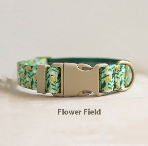 Nylon Ribbon Pet Collar With Flower Series