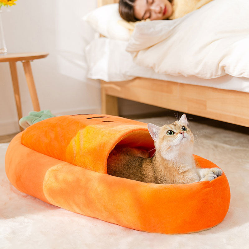 Universal Summer Warm Semi-closed Carrot Cat Litter