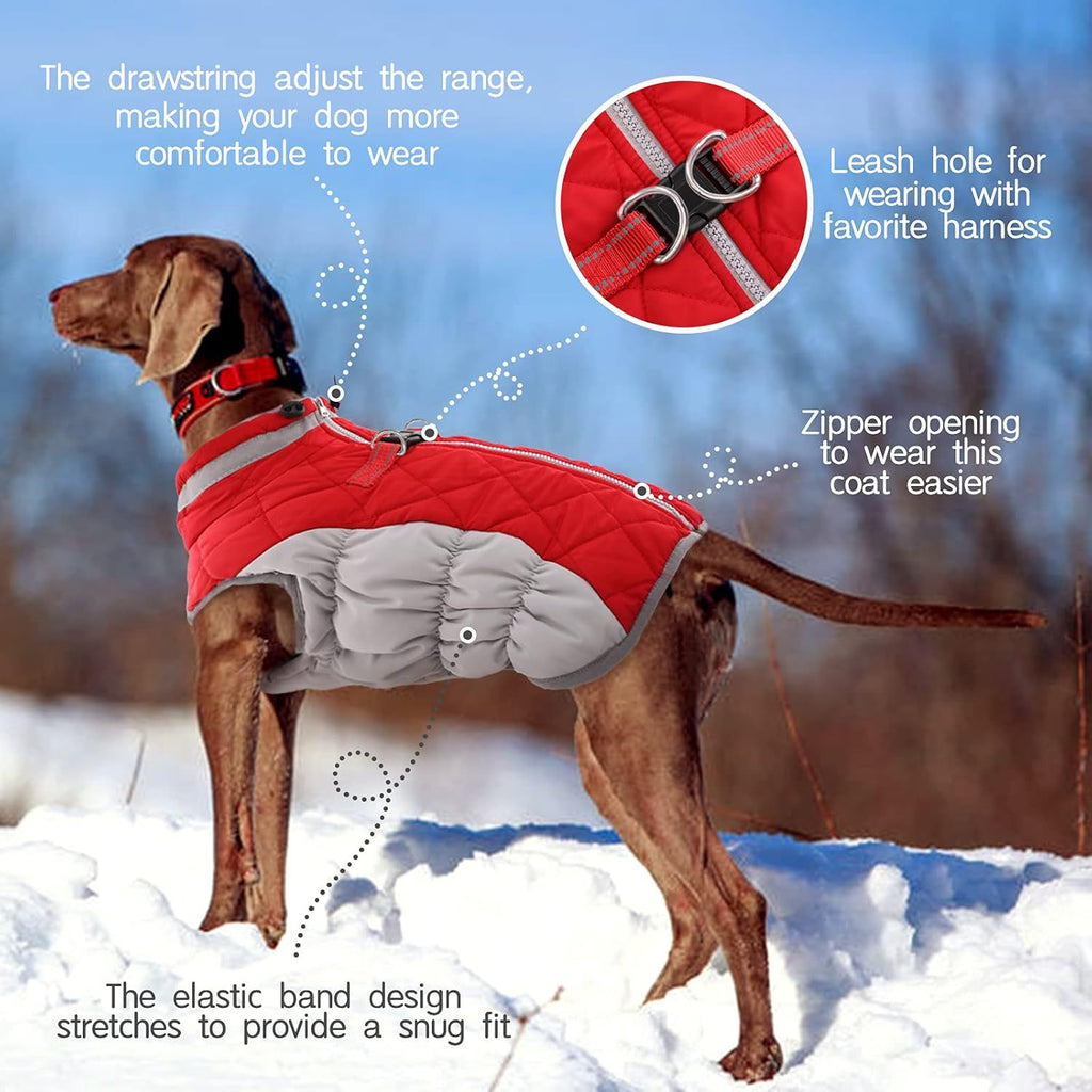 Pet Clothing Dog Padded Coat Winter Windproof Warm Dog Padded Coat