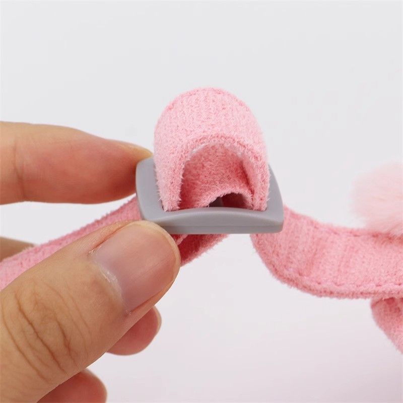 Cute Warm Small Dog Harness And Leash Set With Bow Tie, Soft Padded Puppy Harness With Removable Fur Collar, Adjustable Girl Dog Harness With Quick