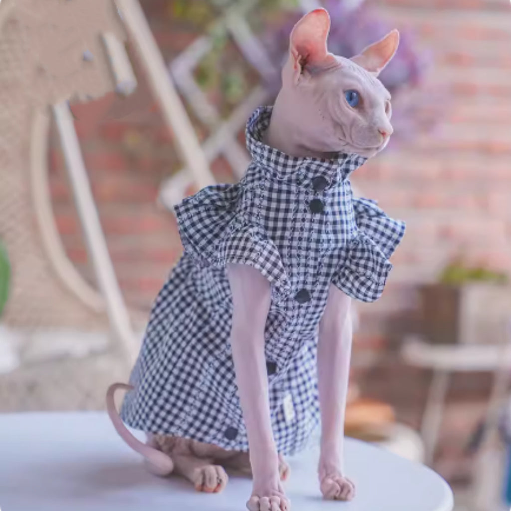 Kitten Summer Cool And Breathable Cotton Plaid Dress