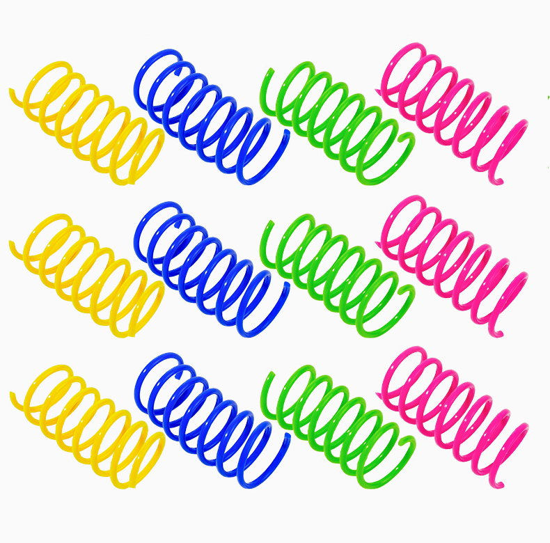 Cat Spring Toy, 12 Pc Colorful Cat Kicker Toys Interactive Cat Toys For Indoor Cats Swatting, Biting, Hunting To Kill Time And Keep Fit