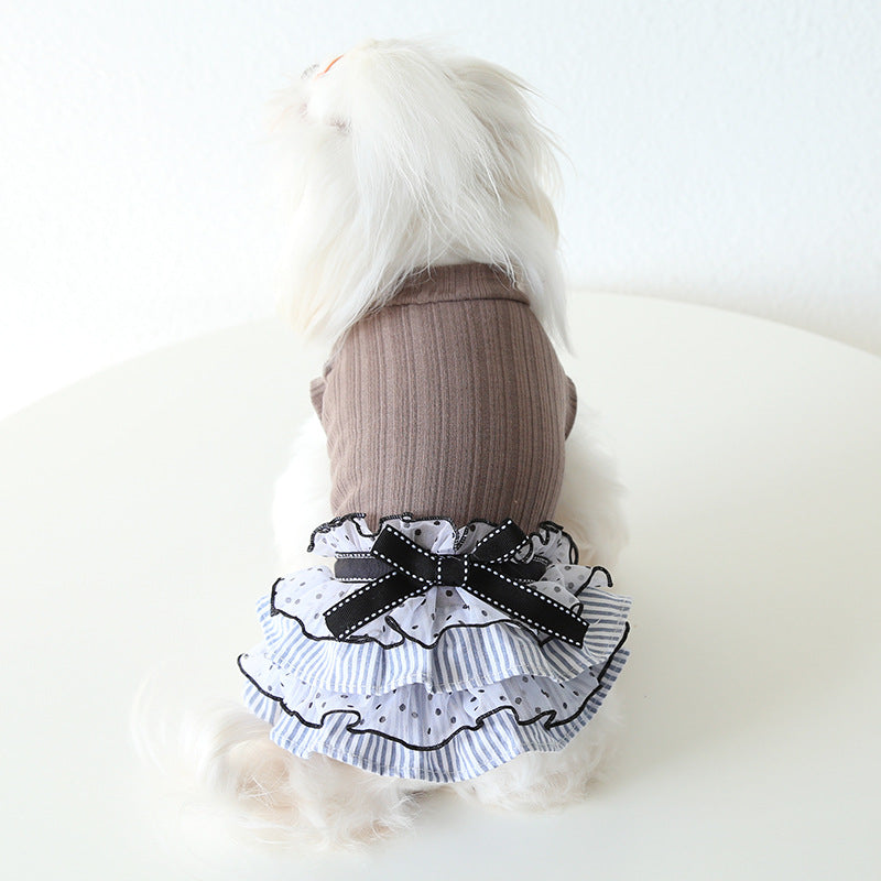 Polka Dot Lace Cake Dress Pet Clothes