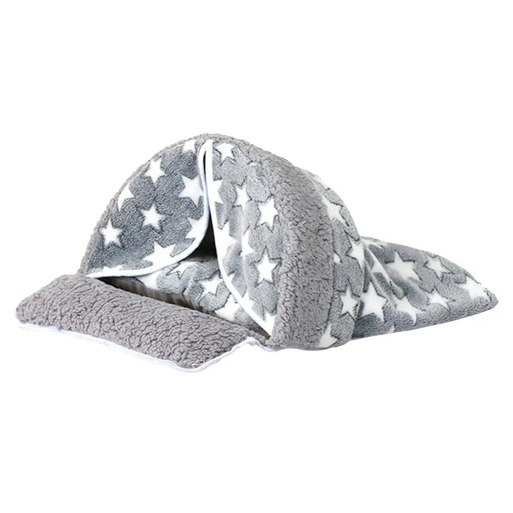 Cat Winter Sleeping Bag Cozy Arch-Shaped Burrowing Cat Bed Snuggle Sack Washable Cat Tent Covered Cat Bed Enclosed For