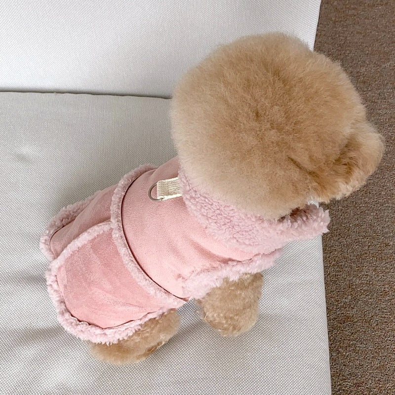 Pet Autumn And Winter Traction Warm Vest