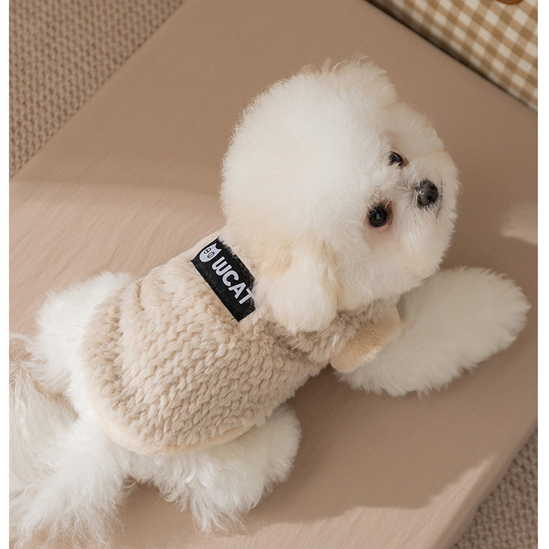 Autumn And Winter Dog Clothing, Two-legged Sleeveless Warm Fleece, Small And Medium-sized Dog Bichon, West Highland Cat Pet Clothing